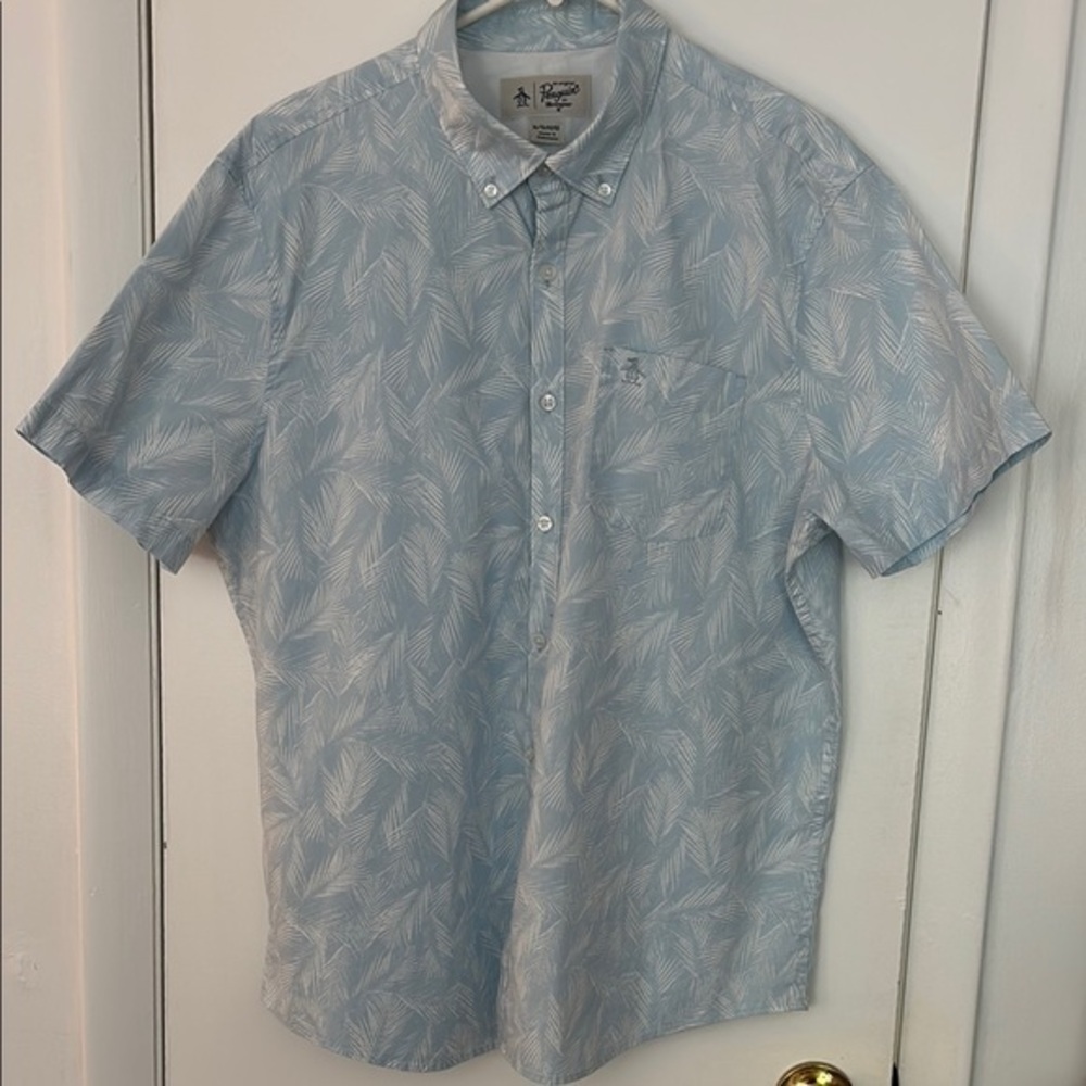 ORIGINAL PENGUIN Blue Casual Button Down Shirt XL PERFECT condition